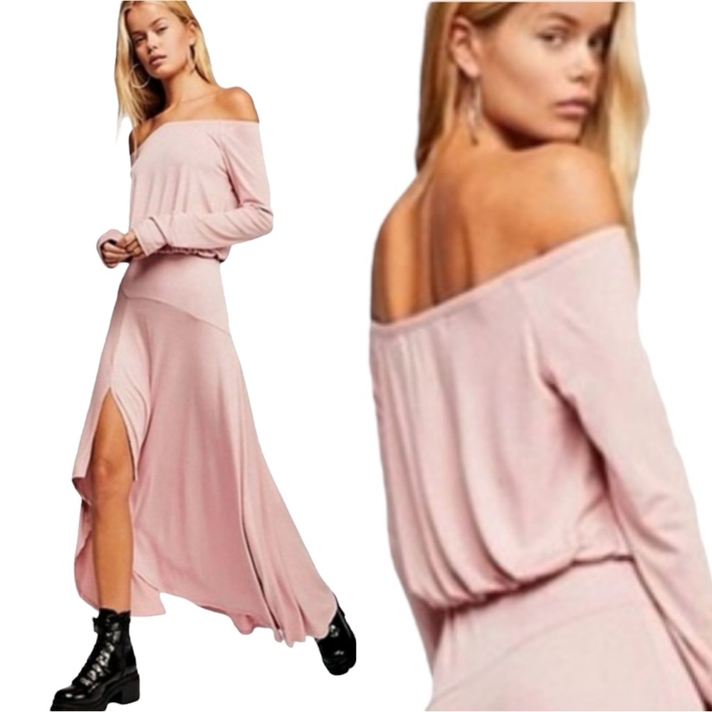 Free People Beach Chic Mauve Maxi Dress